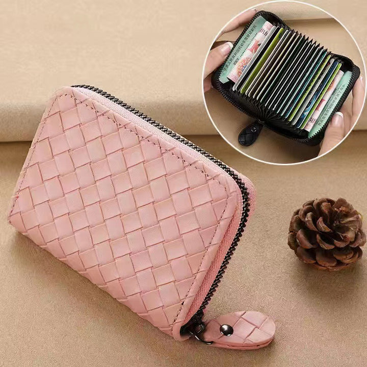 Compact Woven Zippered Card Holder Stornfield