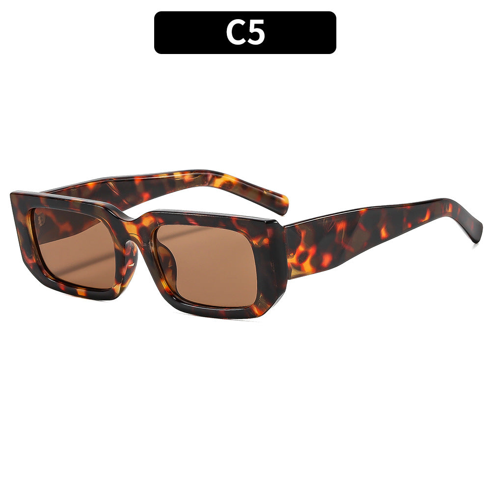 Contemporary Geometric Rectangle Sunglasses