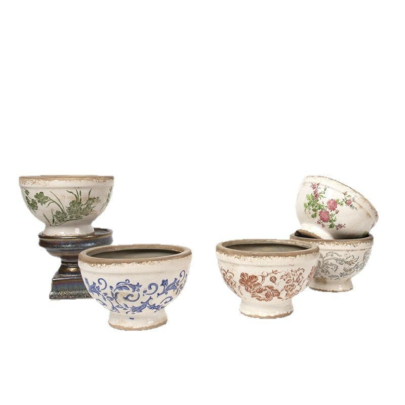 Floral Ceramic Planter Stornfield