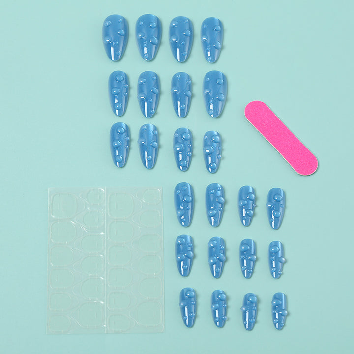 Artificial nails in stylish drip design Stornfield