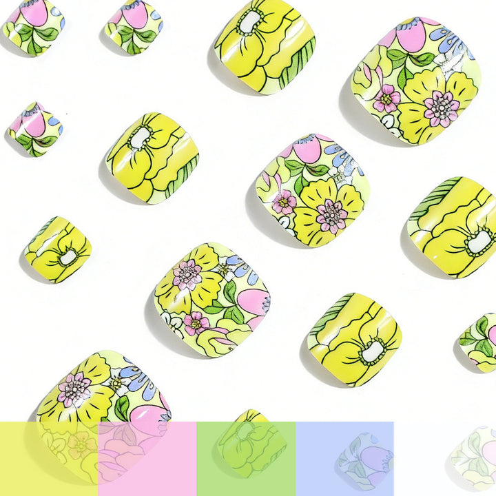 Floral Pedicure Nail Art Stornfield