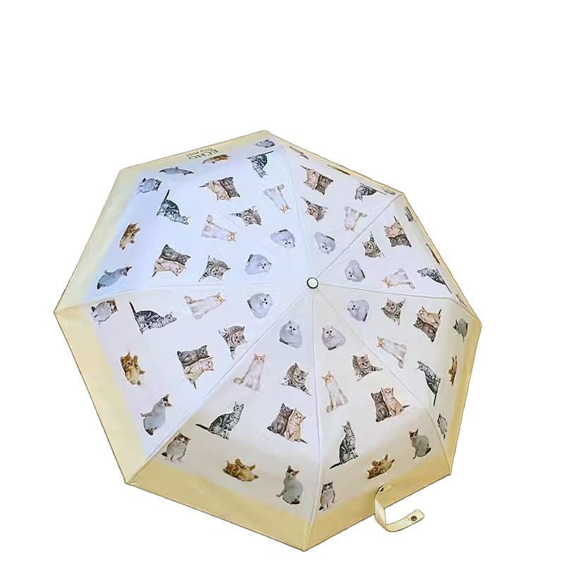 Ladies folding umbrella with playful animal design Stornfield