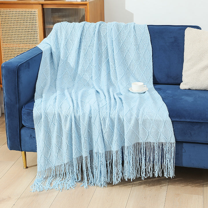 Women High-quality and stylish fleece blanket with modern textured pattern Stornfield