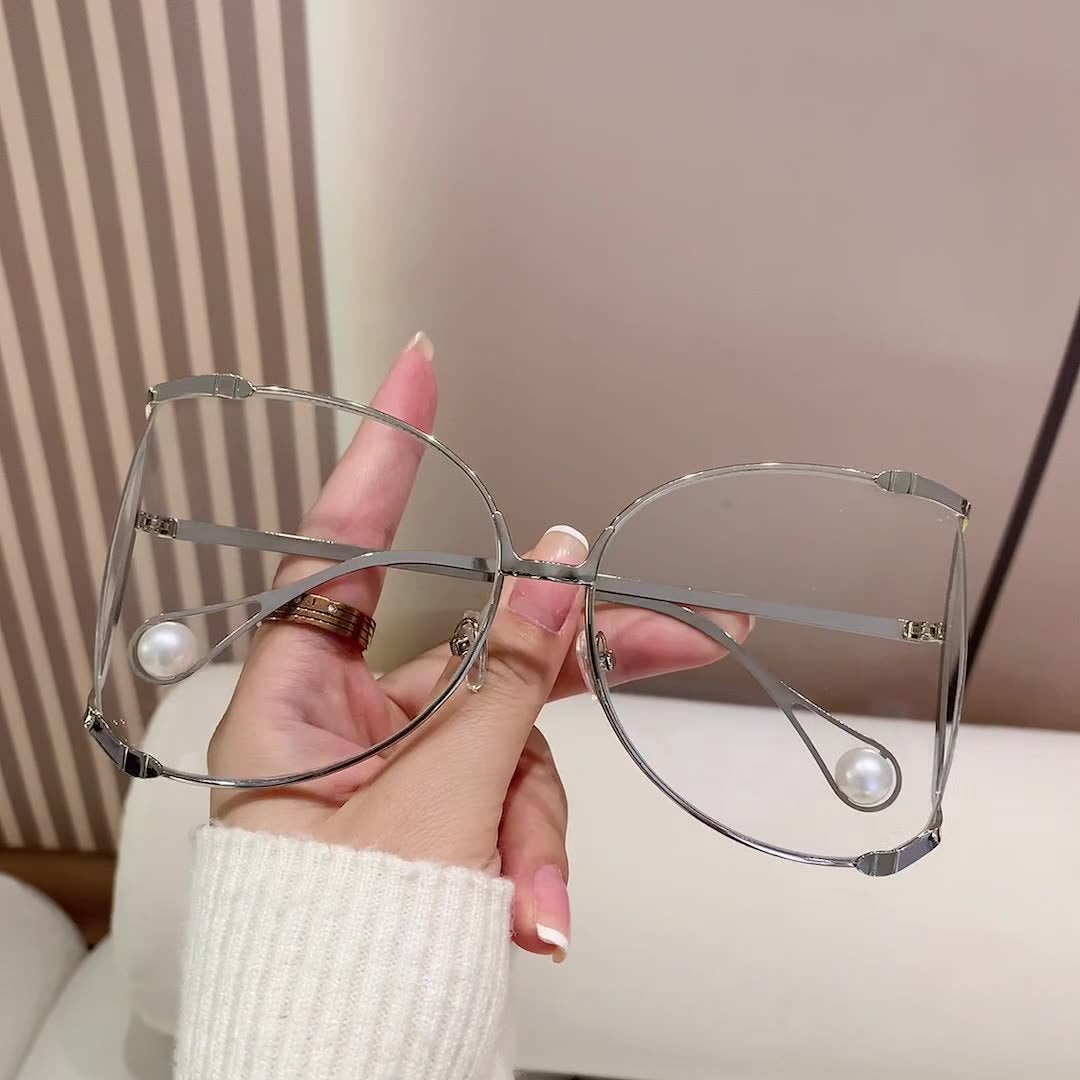 Ladies fashionable glasses with elegant pearl decor Stornfield