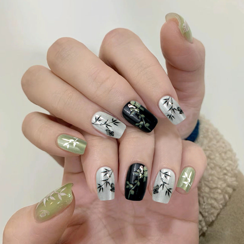 Artistic Bamboo Design Press-On Nails Stornfield