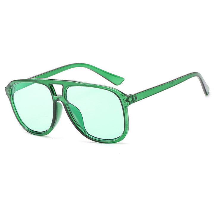 Women's fashionable sunglasses with transparent frame and blue lenses Stornfield
