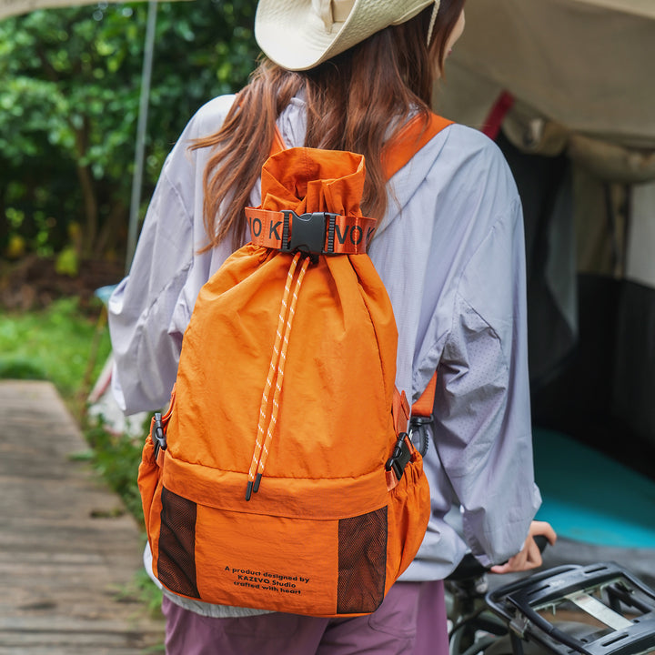 Casual Drawstring Backpack with Mesh Pockets Stornfield