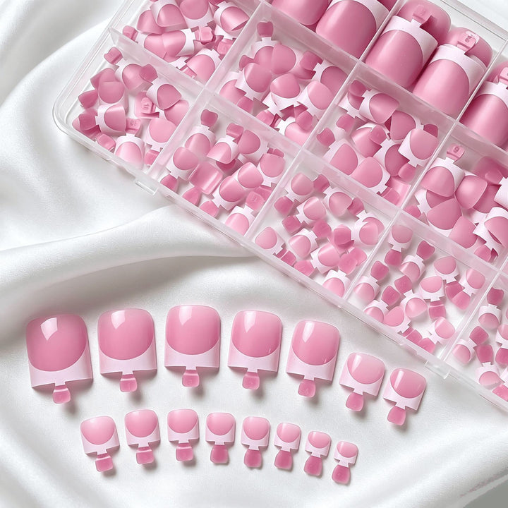 Premium French Tip False Nail Set Stornfield