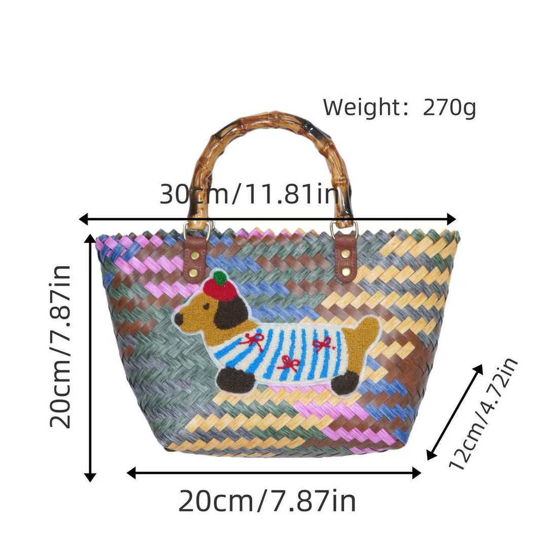 Braided tote bag with ergonomic handles Stornfield