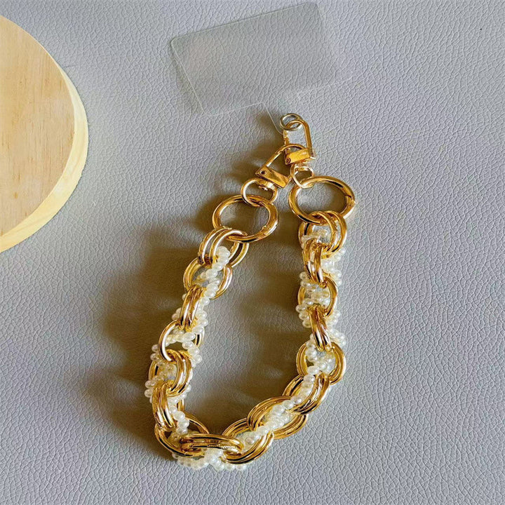 Elegant Pearl-Accented Keychain Stornfield