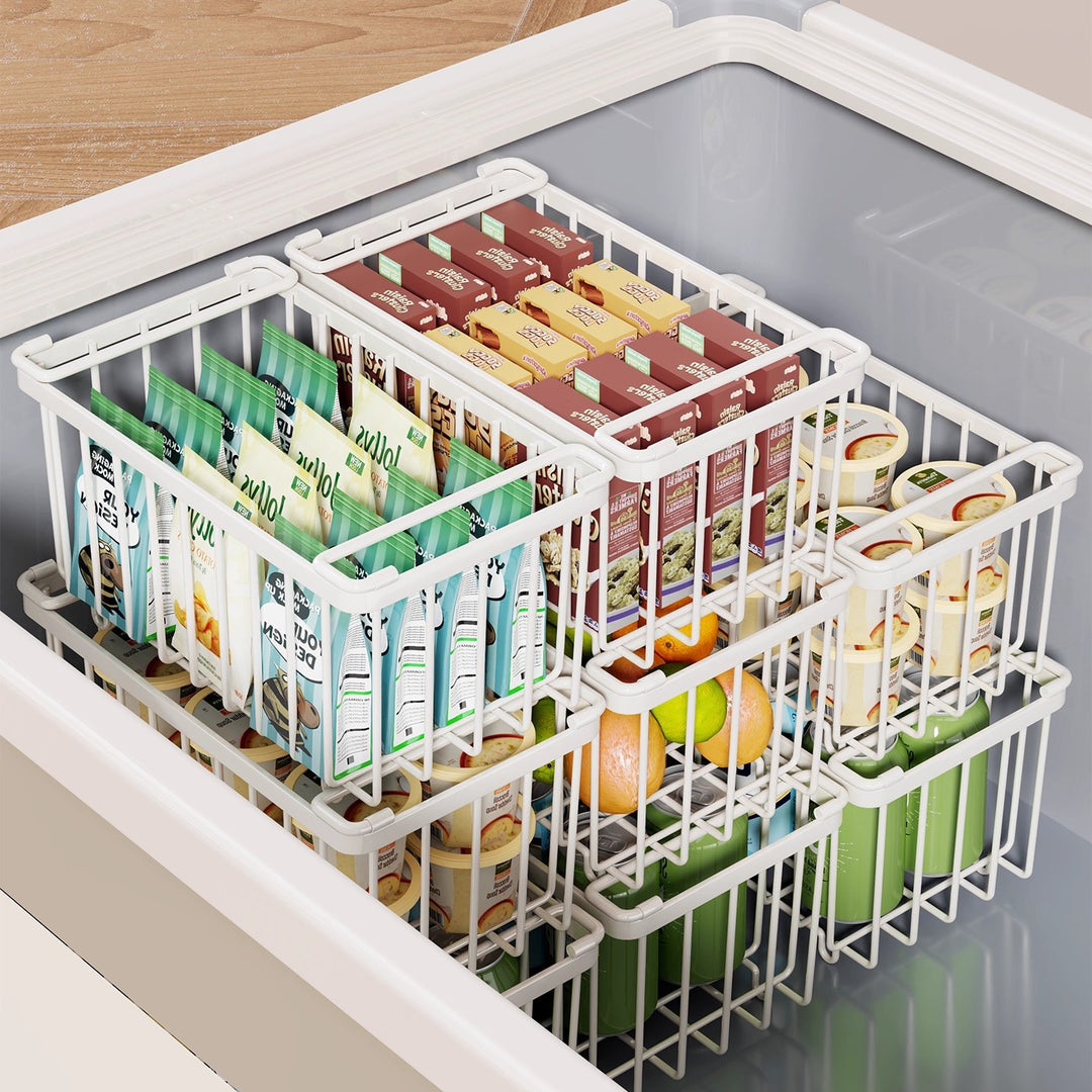 Wire Refrigerator Can Organizer Basket with Slide Handles