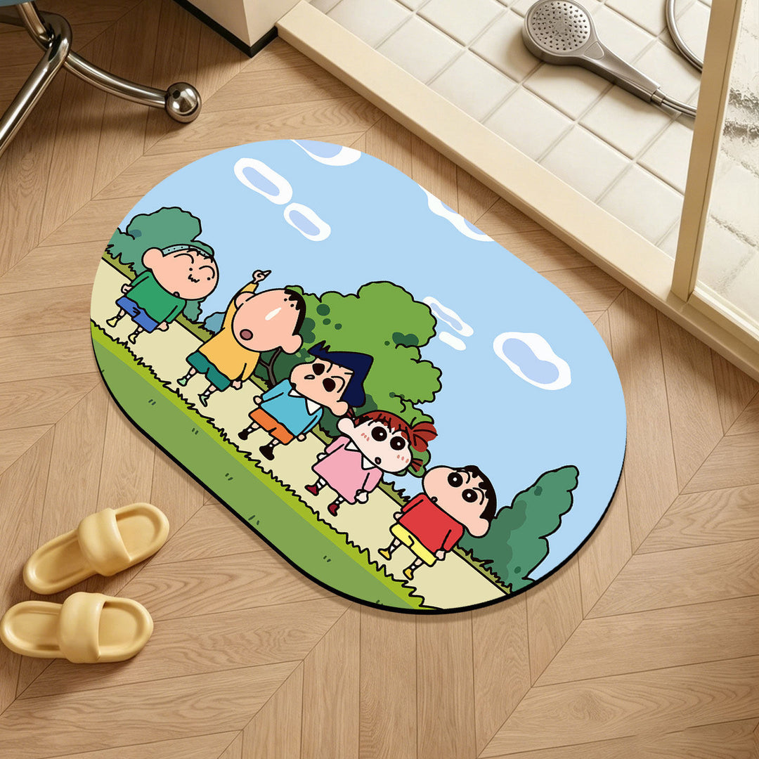 Plush Bathroom Floor Mat