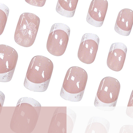 Floral French Tip Nail Enhancements Stornfield