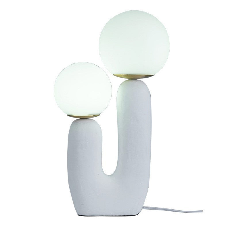 Artistic Table Lamp with Dual Globe Design