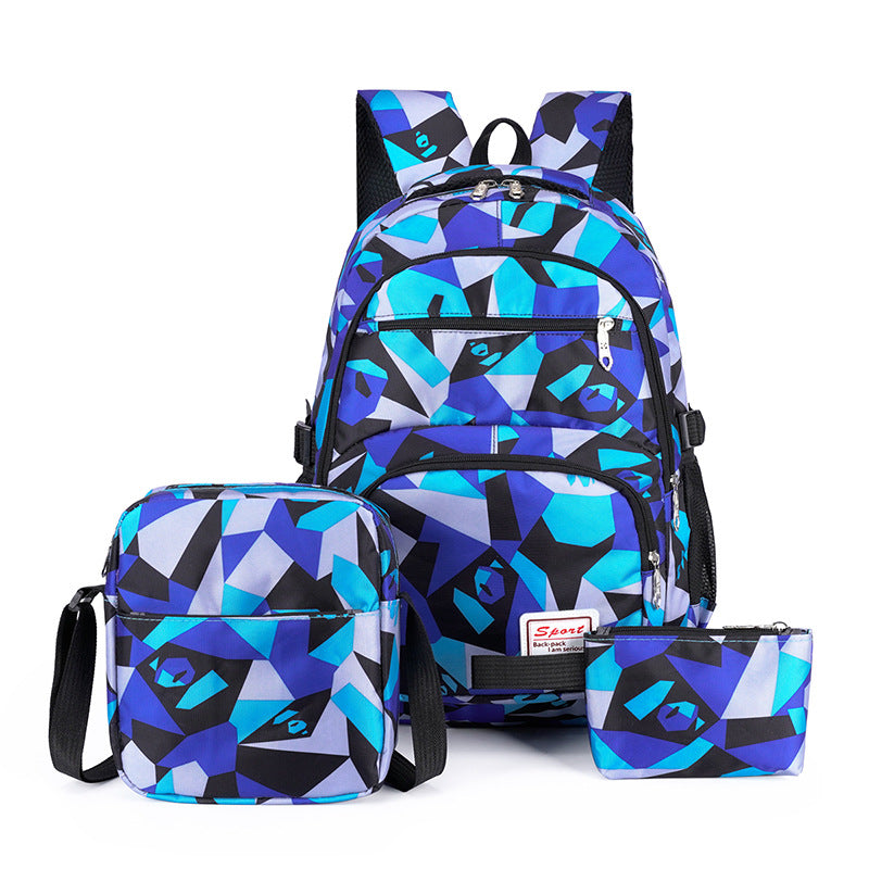 Versatile backpack set with creative geometric patterns Stornfield