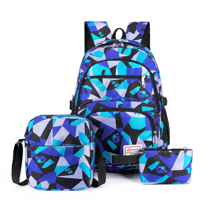 Versatile backpack set with creative geometric patterns Stornfield