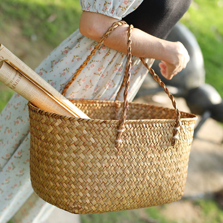 Handcrafted Woven Storage Tote Stornfield