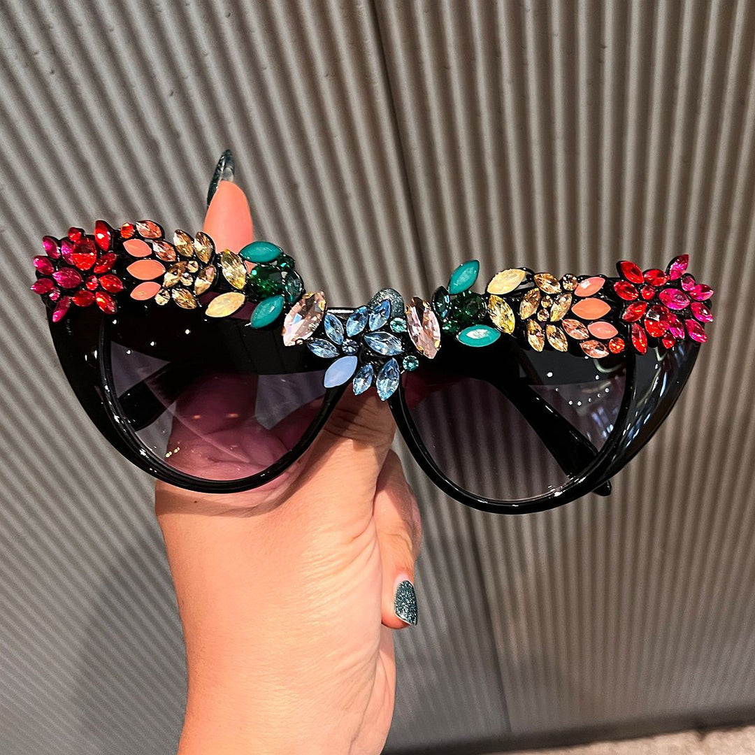 Women Cat-Eye Sunglasses with Luxurious Crystal Decoration Stornfield
