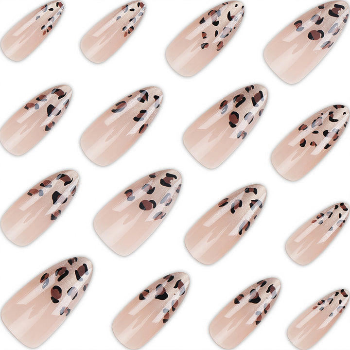 Artistic Leopard-Patterned Press-On Nails Stornfield