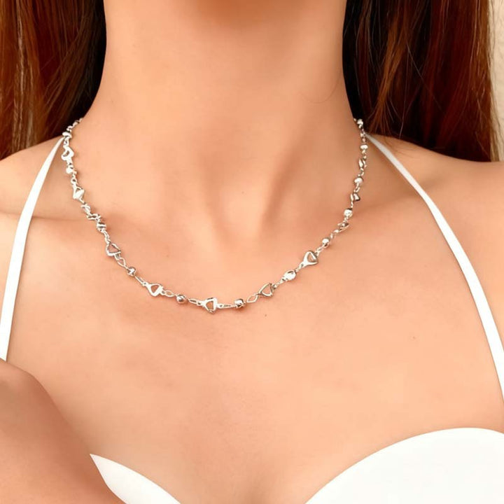 Heart-Shaped Gemstone Choker Necklace Stornfield