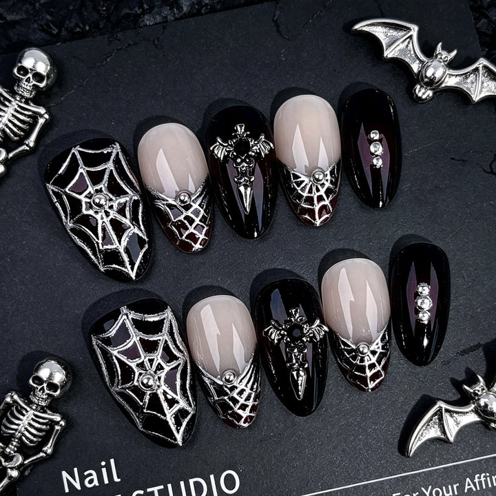 Gothic-Themed Press-On Nail Set