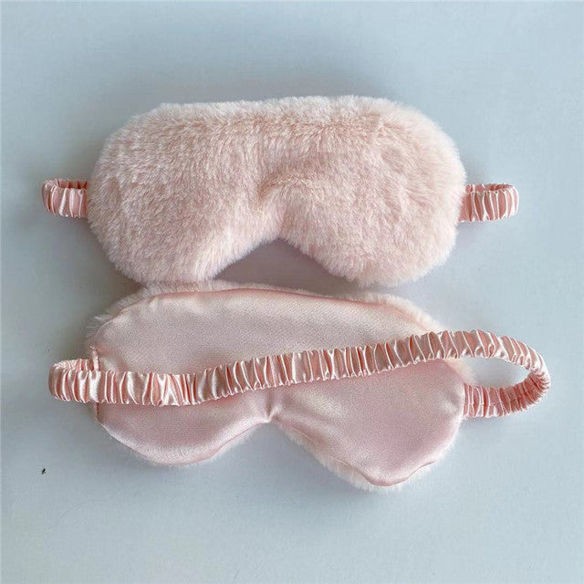 Women's soft plush sleep mask with ergonomic padding and elastic comfort band Stornfield