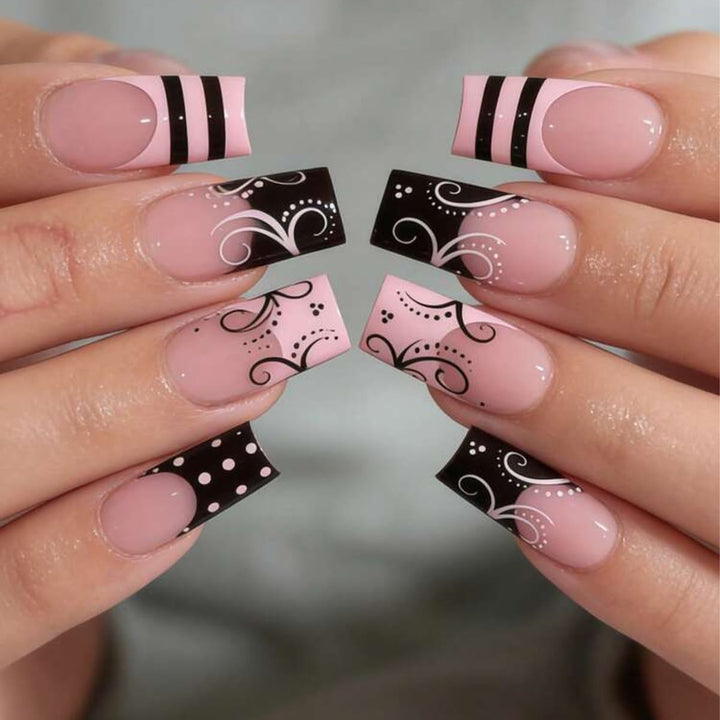 Artistic acrylic nails in elegant design Stornfield