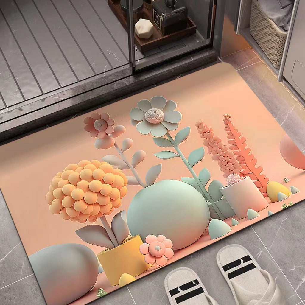 3D Textured Floral Mat Stornfield