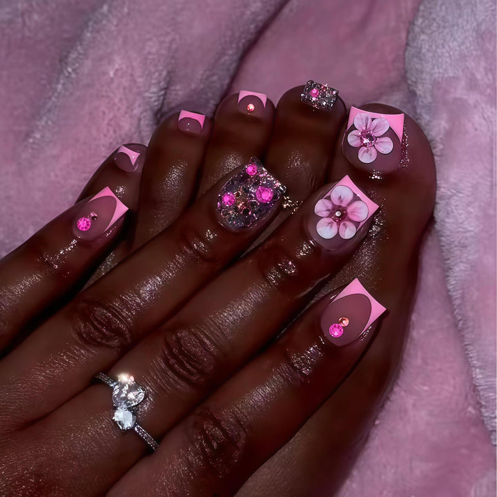 Artistic Floral Press-On Nail Set Stornfield 1787913642
