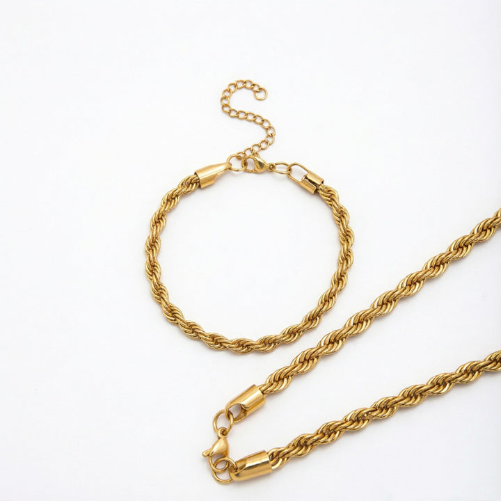 Braided Rope Chain Jewelry Set Stornfield