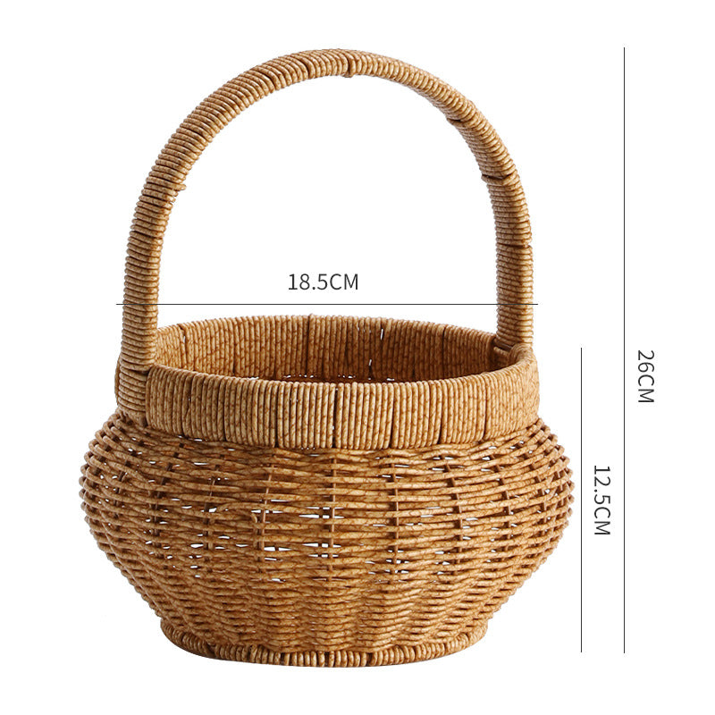 Unisex Handwoven Shopping Basket with Practical Handle Stornfield