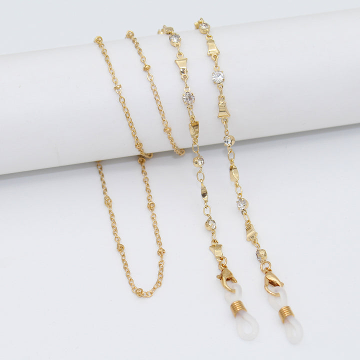 Luxe Crystal-Embellished Eyewear Chain Stornfield