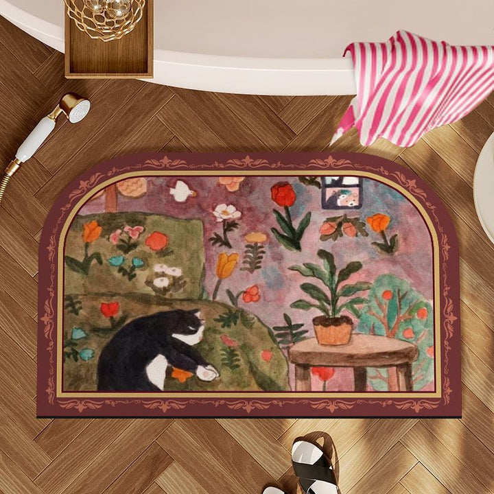 Whimsical Animal-Themed Bath Mat