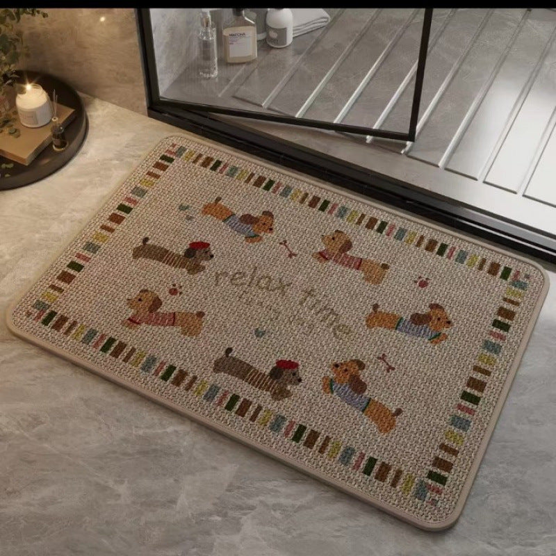 Fun Dog-Themed Anti-Slip Bath Mat Stornfield