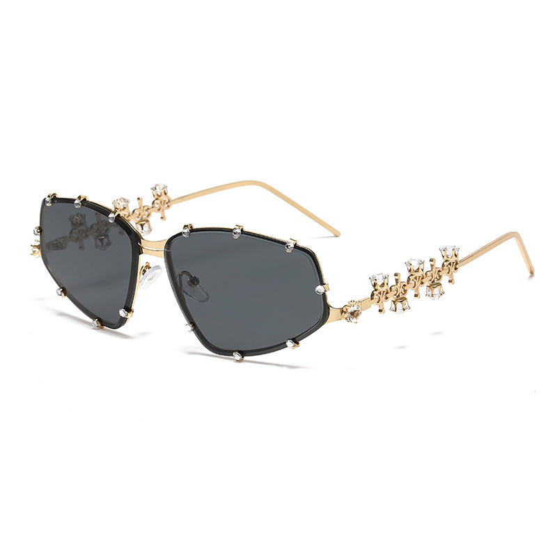 Ladies designer glasses with glamorous accent and sparkling glitter stones Stornfield
