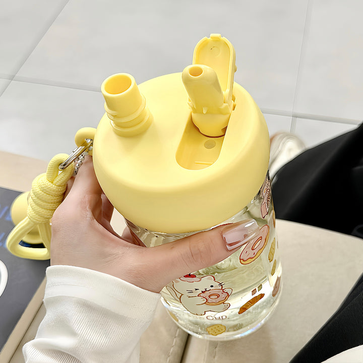 Women's water bottle with integrated animal motif and practical carrying handle Stornfield