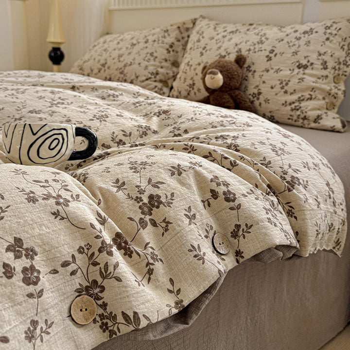 Elegant Floral Patterned Duvet Cover Set