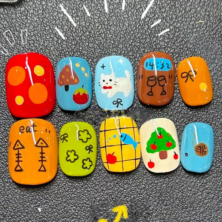 Playful Artistic Nail Art Design Set Stornfield