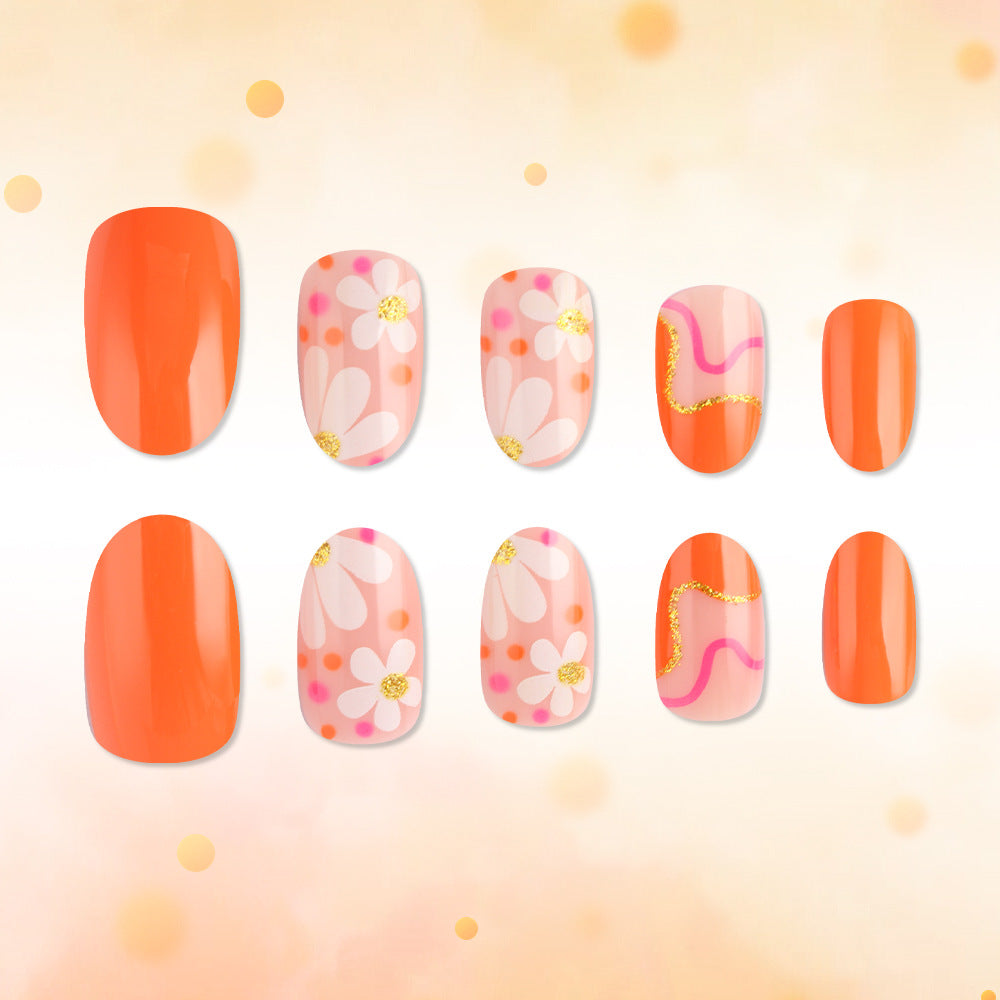 Artistic Flower Design Press-On Nails Stornfield