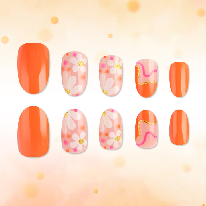 Artistic Flower Design Press-On Nails Stornfield