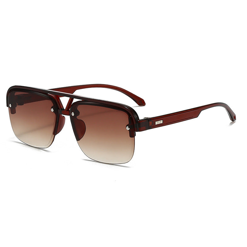 Women’s fashionable square sunglasses with transparent frame Stornfield