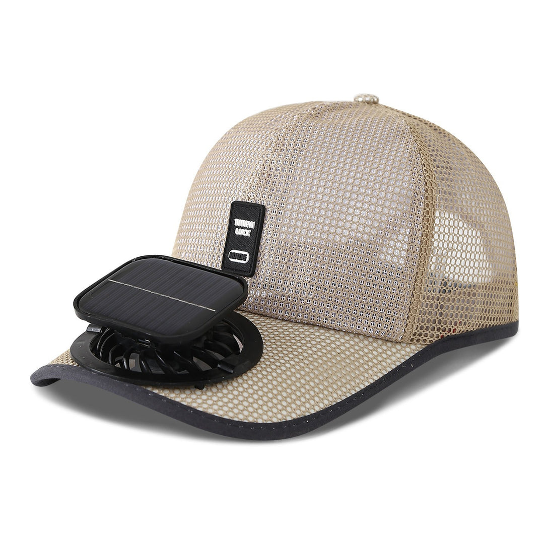 solar-powered mesh baseball cap with removable front fan Stornfield