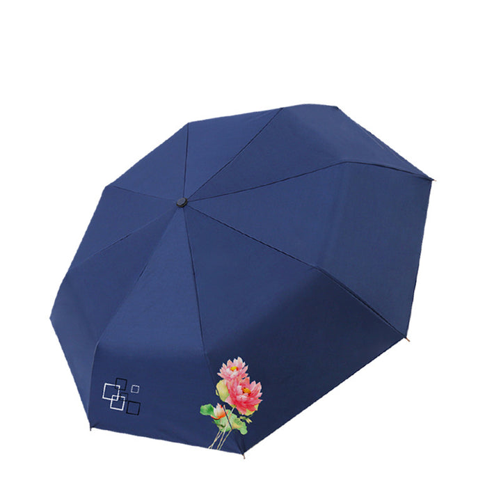 Women’s Folding Umbrella with Elegant Floral Design Stornfield