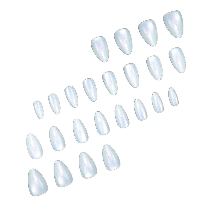Glittery Almond-Shaped Nail Extensions