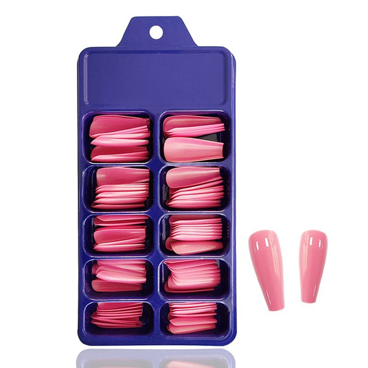 Artificial nails with long French tip design Stornfield