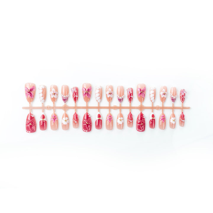 Detailed Floral Design Press-On Nails Stornfield