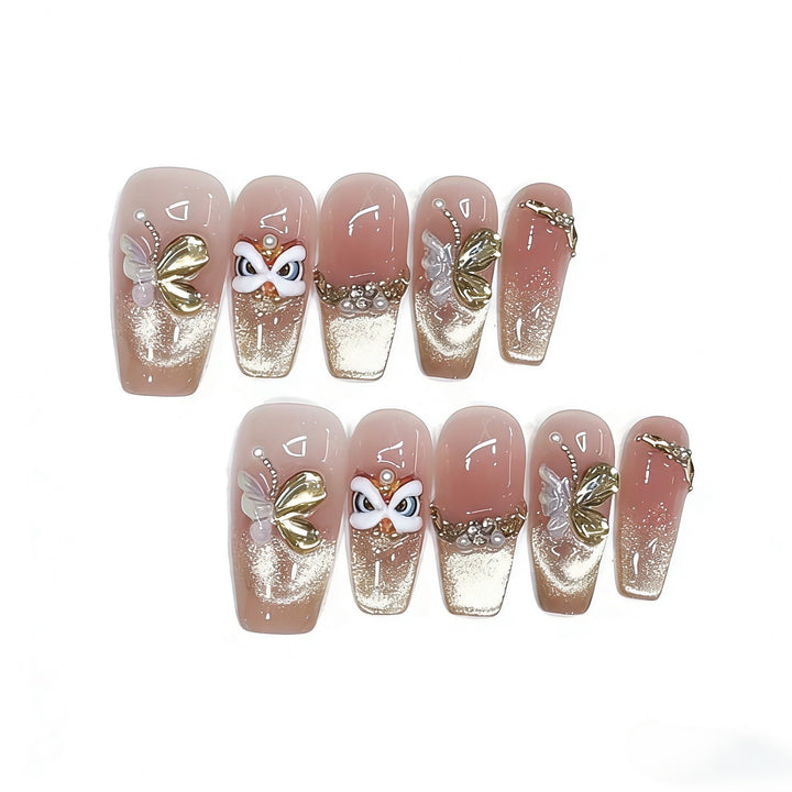 Artistic Decorative Press-On Nail Set Stornfield