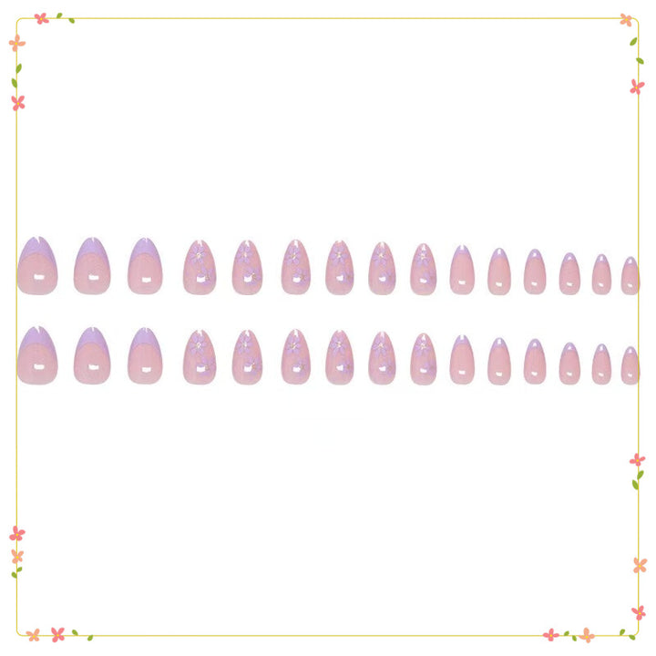 Creative artificial nails with floral accents Stornfield