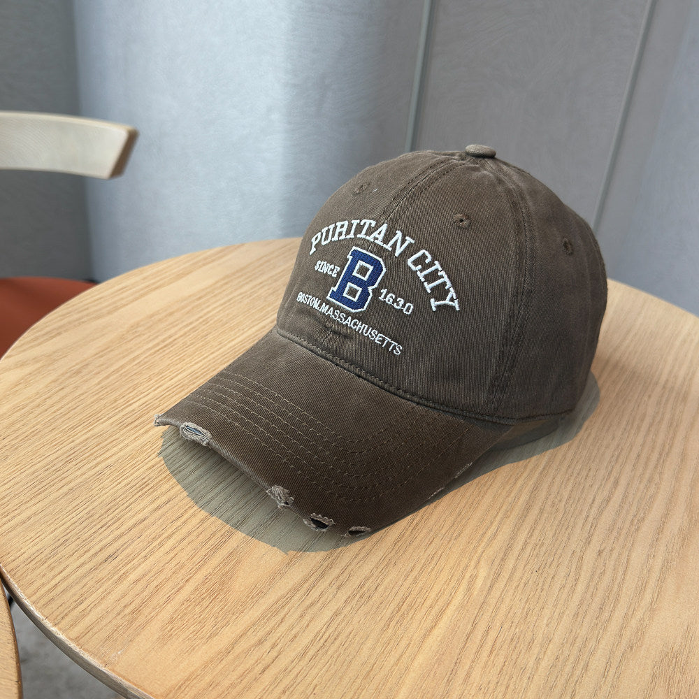Men's Distressed Cotton Baseball Cap Stornfield 1784270269
