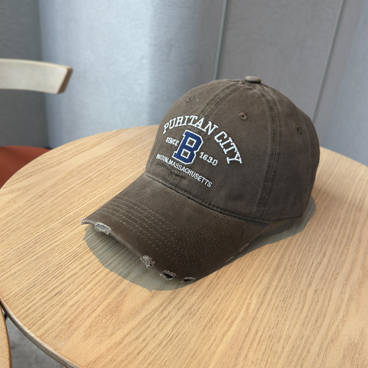 Men's Distressed Cotton Baseball Cap Stornfield 1784270269